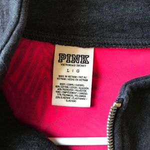 vs pink half zip sweatshirt